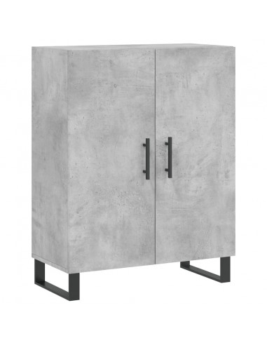 Credenza Grigio Cemento 69,5x34x180 cm in Legno Multistrato