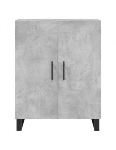 Credenza Grigio Cemento 69,5x34x180 cm in Legno Multistrato