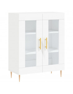 Credenza Bianca 69,5x34x180 cm in Legno Multistrato 2