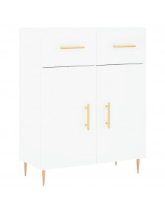 Credenza Bianca 69,5x34x180 cm in Legno Multistrato 2