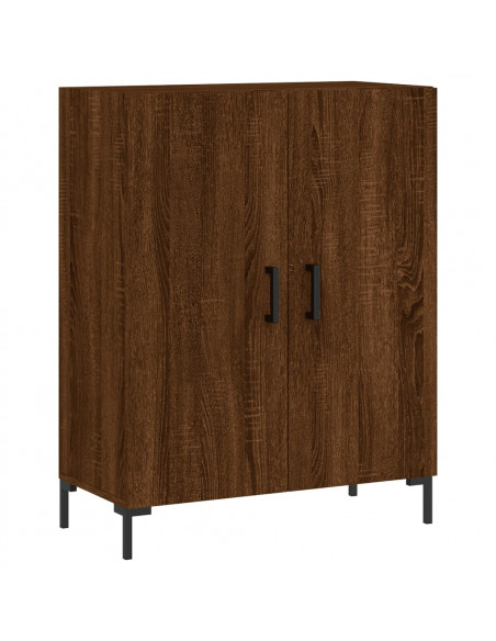 Credenza Rovere Marrone 69,5x34x180 cm in Legno Multistrato