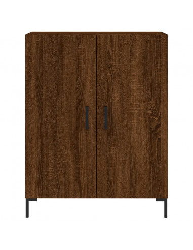 Credenza Rovere Marrone 69,5x34x180 cm in Legno Multistrato