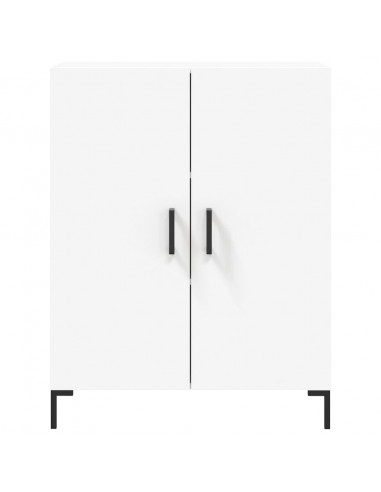 Credenza Bianca 69,5x34x180 cm in Legno Multistrato