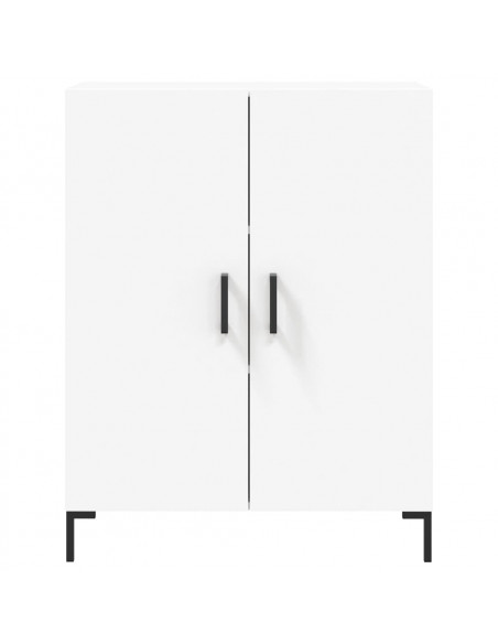 Credenza Bianca 69,5x34x180 cm in Legno Multistrato