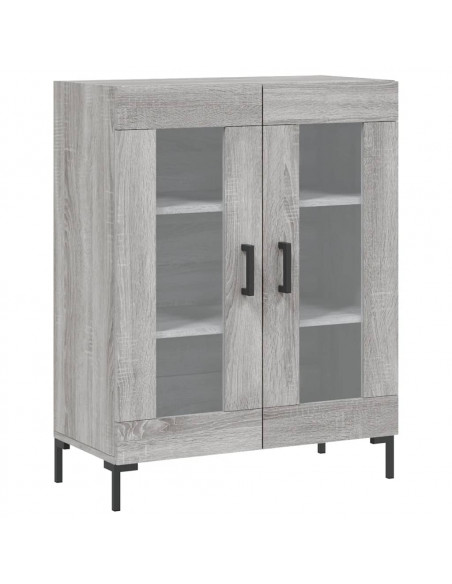 Credenza Grigio Sonoma 69,5x34x180 cm in Legno Multistrato