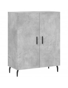 Credenza Grigio Cemento 69,5x34x180 cm in Legno Multistrato 2