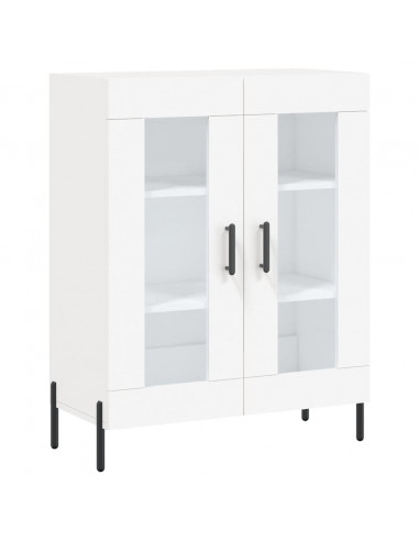 Credenza Bianca 69,5x34x180 cm in Legno Multistrato