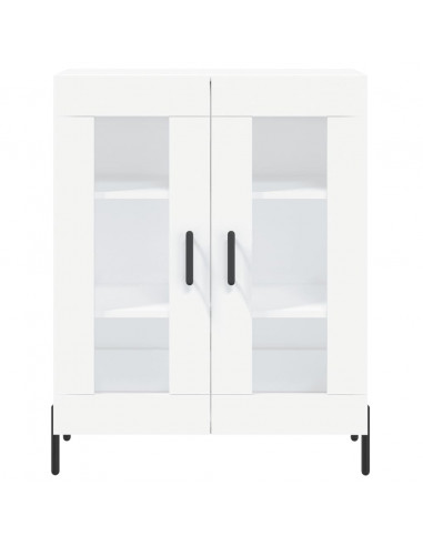 Credenza Bianca 69,5x34x180 cm in Legno Multistrato