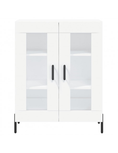 Credenza Bianca 69,5x34x180 cm in Legno Multistrato