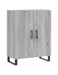 Credenza Grigio Sonoma 69,5x34x180 cm in Legno Multistrato 2