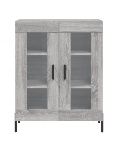 Credenza Grigio Sonoma 69,5x34x180 cm in Legno Multistrato