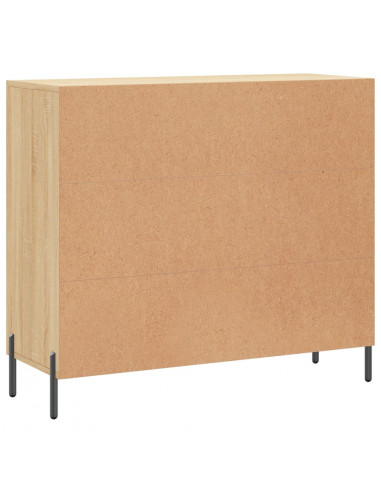 Credenza Rovere Sonoma 90x34x80 cm in Legno Multistrato