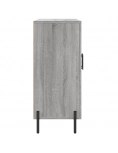 Credenza Grigio Sonoma 90x34x80 cm in Legno Multistrato 2