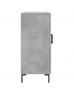 Credenza Grigio Cemento 90x34x80 cm in Legno Multistrato 2