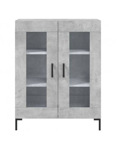 Credenza Grigio Cemento 69,5x34x180 cm in Legno Multistrato