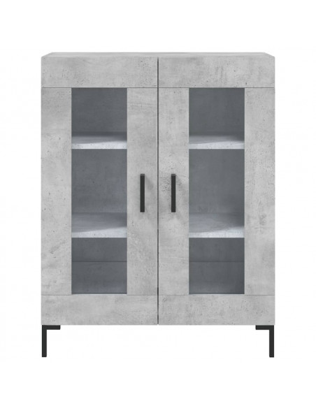 Credenza Grigio Cemento 69,5x34x180 cm in Legno Multistrato