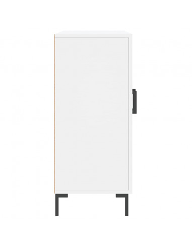 Credenza Bianca 90x34x80 cm in Legno Multistrato