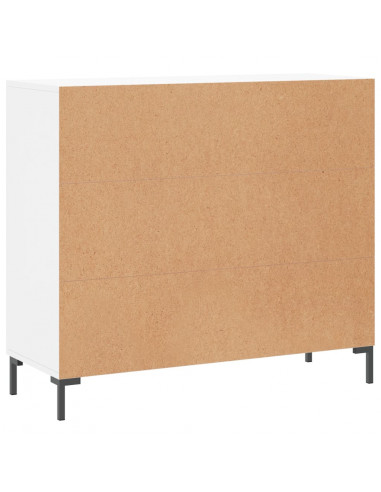 Credenza Bianca 90x34x80 cm in Legno Multistrato