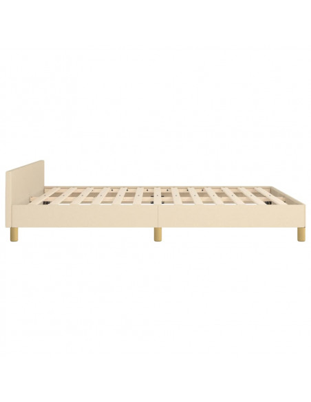 Giroletto con Testiera Crema 140x190 cm in Tessuto