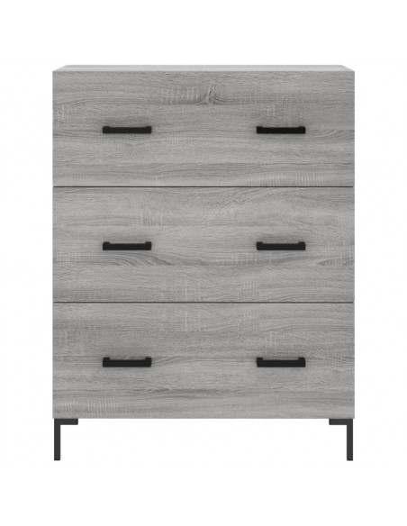Credenza Grigio Sonoma 69,5x34x180 cm in Legno Multistrato