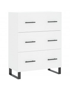 Credenza Bianca 69,5x34x180 cm in Legno Multistrato 2