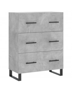 Credenza Grigio Cemento 69,5x34x180 cm in Legno Multistrato 2