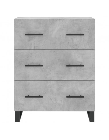Credenza Grigio Cemento 69,5x34x180 cm in Legno Multistrato