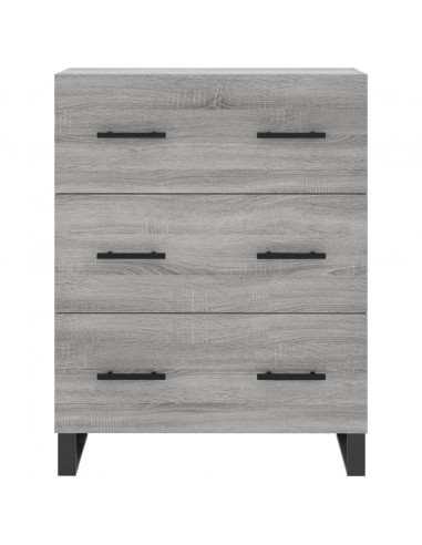 Credenza Grigio Sonoma 69,5x34x180 cm in Legno Multistrato