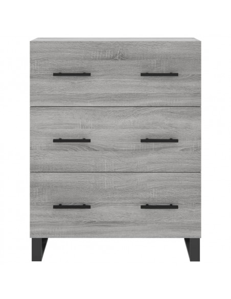 Credenza Grigio Sonoma 69,5x34x180 cm in Legno Multistrato