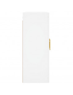 Armadietti a Parete 2 pz Bianchi in Legno Multistrato 2