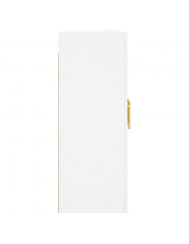 Armadietti a Parete 2 pz Bianchi in Legno Multistrato