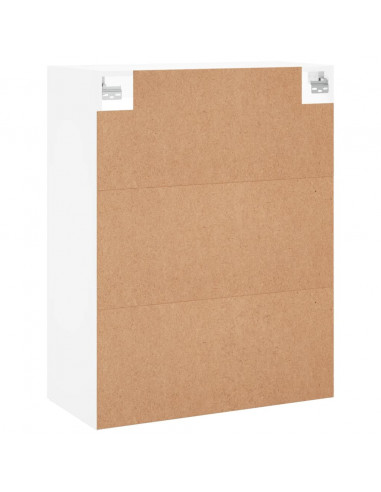 Armadietti a Parete 2 pz Bianchi in Legno Multistrato