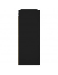 Armadietti a Parete 2 pz Neri in Legno Multistrato 2