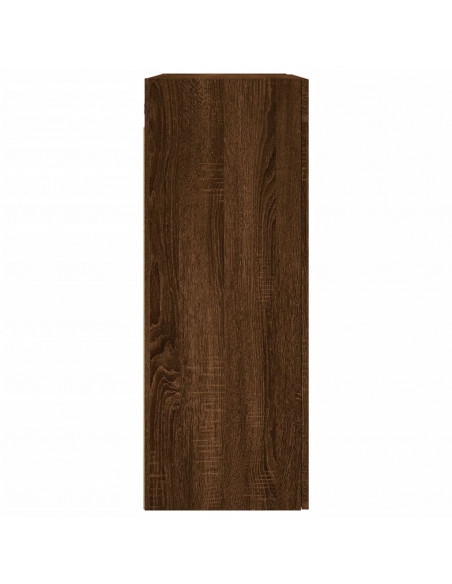 Armadietti a Parete 2 pz Rovere Marrone in Legno Multistrato