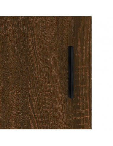 Armadietti a Parete 2 pz Rovere Marrone in Legno Multistrato