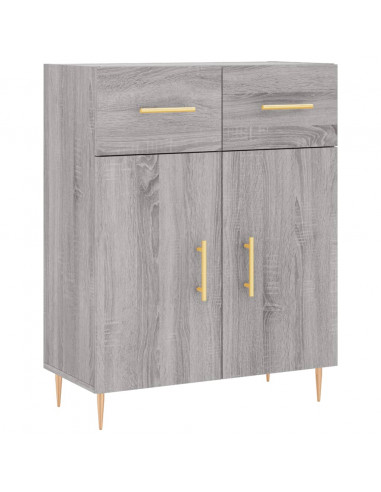Credenza Grigio Sonoma 69,5x34x180 cm in Legno Multistrato