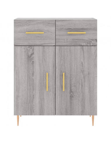 Credenza Grigio Sonoma 69,5x34x180 cm in Legno Multistrato