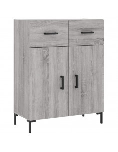 Credenza Grigio Sonoma 69,5x34x180 cm in Legno Multistrato 2