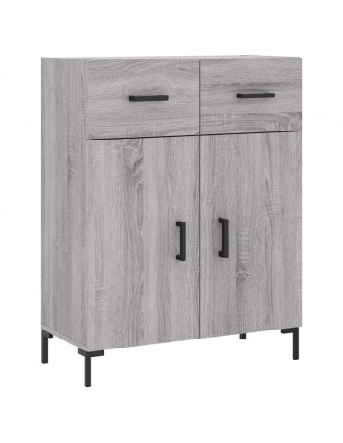 Credenza Grigio Sonoma 69,5x34x180 cm in Legno Multistrato
