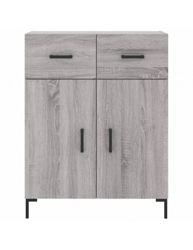 Credenza Grigio Sonoma 69,5x34x180 cm in Legno Multistrato