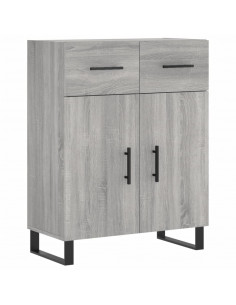 Credenza Grigio Sonoma 69,5x34x180 cm in Legno Multistrato 2