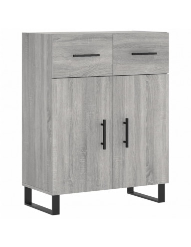 Credenza Grigio Sonoma 69,5x34x180 cm in Legno Multistrato