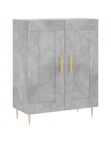 Credenza Grigio Cemento 69,5x34x180 cm in Legno Multistrato