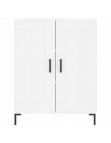 Credenza Bianca 69,5x34x180 cm in Legno Multistrato