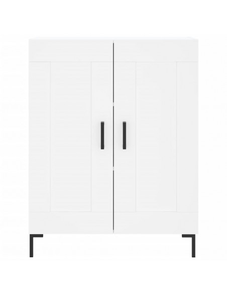 Credenza Bianca 69,5x34x180 cm in Legno Multistrato