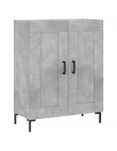 Credenza Grigio Cemento 69,5x34x180 cm in Legno Multistrato 2