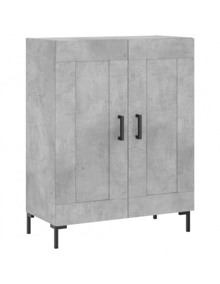 Credenza Grigio Cemento 69,5x34x180 cm in Legno Multistrato
