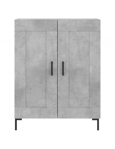 Credenza Grigio Cemento 69,5x34x180 cm in Legno Multistrato