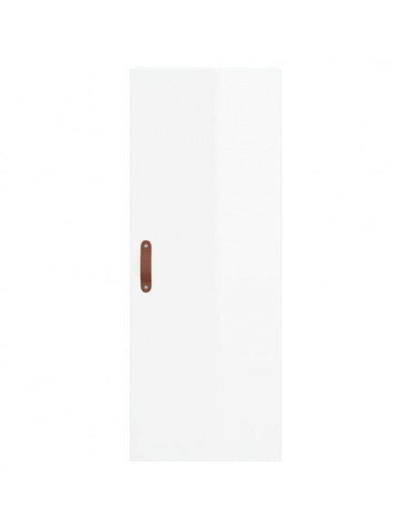 Credenza 34,5x34x180 cm in Legno Multistrato Bianco Lucido