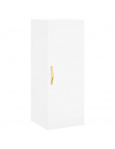 Credenza Bianca 34,5x34x180 cm in Legno Multistrato 2